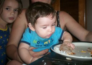 5.5 month old showing he wants to eat 300x211