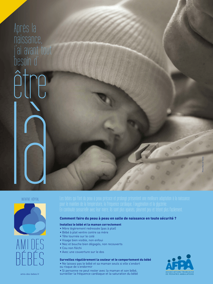 Qualite Securite peau a peau naissance Affiche IHAB