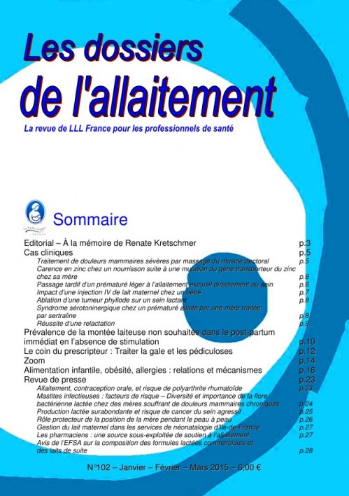 Abonnement aux DA numérique Abonnement aux Dossiers de l'Allaitement